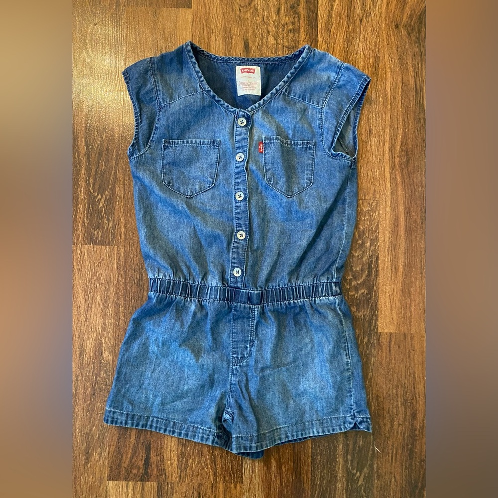 Levi's Blue Denim Jumpsuit/Romper, Girls Sz. S
